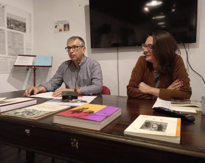 José Beneroso y Belén López Collado, en la presentación del libro.