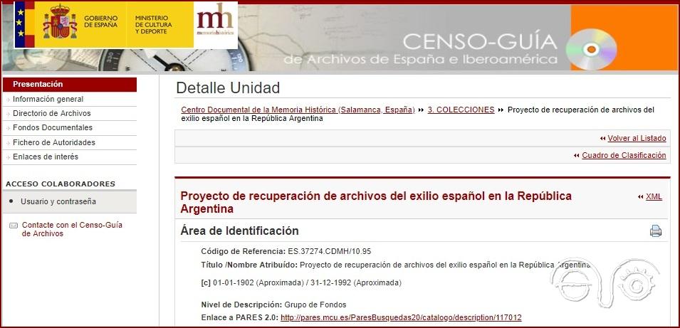 Censo-guía de archivos.