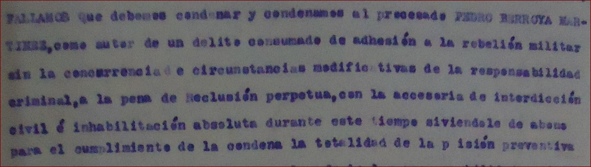 Fallo por el que Pedro Berroya fue condenado a reclusión perpetua.