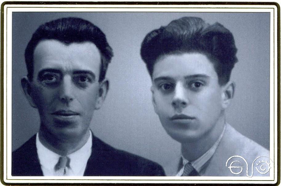 Manuel Arenas Guerrero, El Americano, y su hijo Manuel, quien, tras el fusilamiento de su padre, se exilió en Argentina, de donde nunca volvió a España.