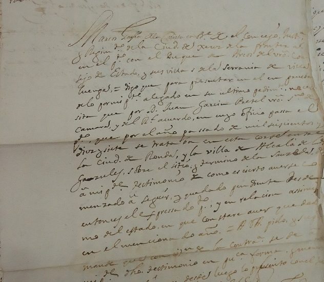 Documento del Archivo de la Real Chancillería de Granada.