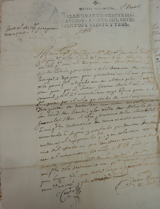 Documento del Archivo de la Real Chancillería de Granada.