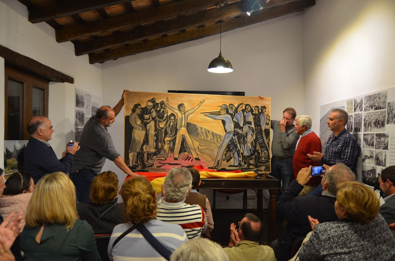 El pintor Antonio Rodríguez Agüera dona a la Casa de la Memoria el cuadro Sucedió en la Sauceda.