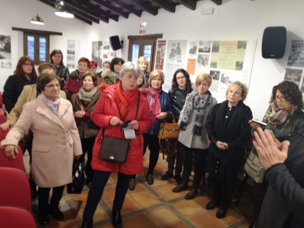 Integrantes de las asociaciones de mujeres de Jaén, en la Casa de la Memoria.