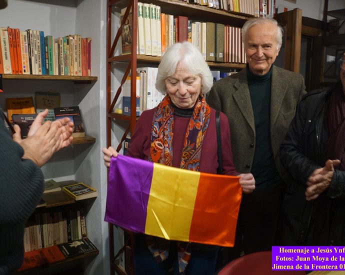 Pilar Infante, en la inauguración del Rincón de Jesús Ynfante en la Biblioteca de la Casa de la Memoria.