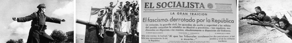 Imágenes de lucha antifascista.