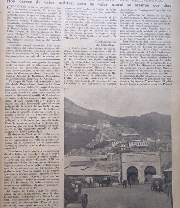 Artículo sobre Gibraltar en Mundo.