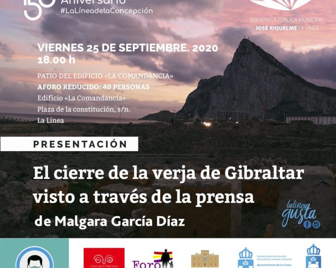 Cartel del anuncio de la presentación del libro.