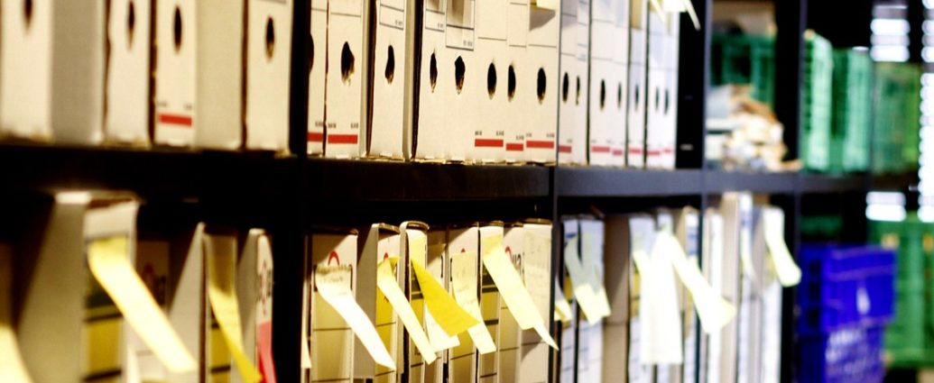 Legajos del archivo de la Casa de la Memoria.