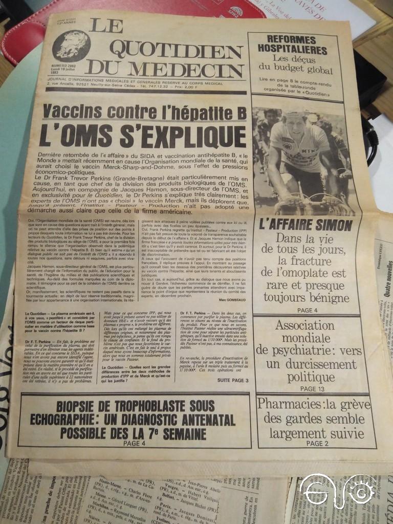 Portada de Le Quotidien du Medicin