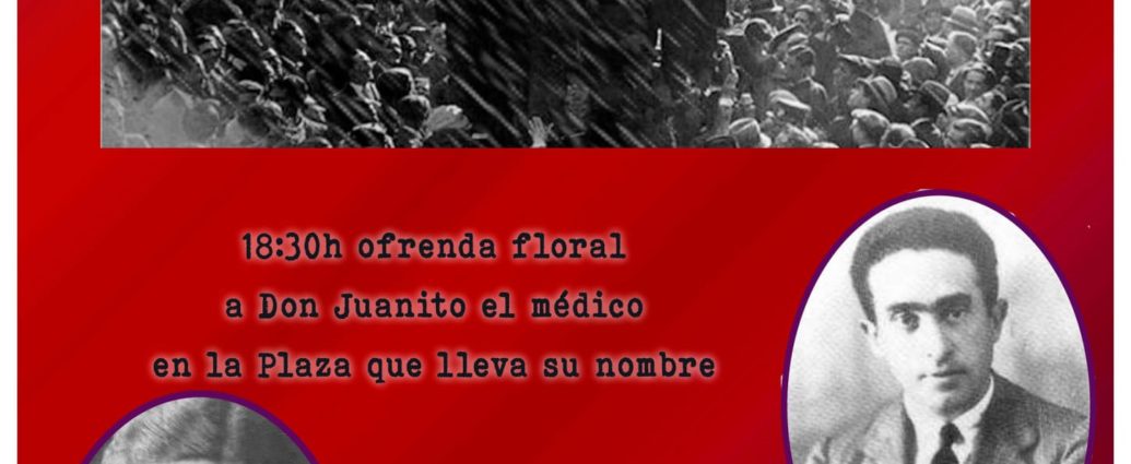 Cartel del homenaje republicano en La Línea.