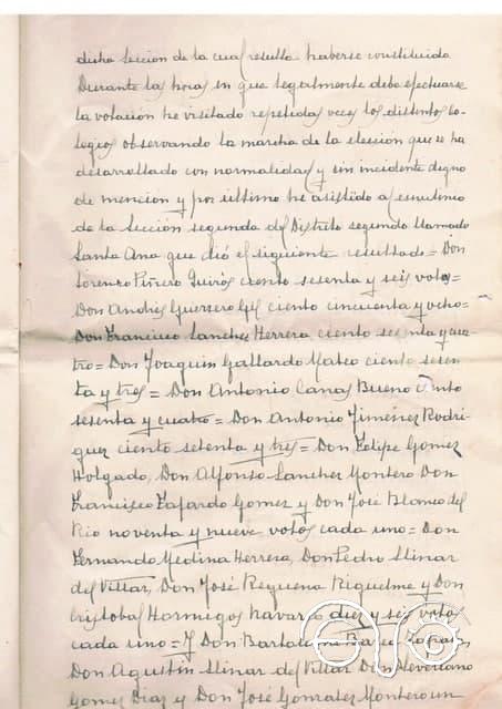Acta notarial sobre las elecciones locales del 12 de abril de 1931 en Jimena.