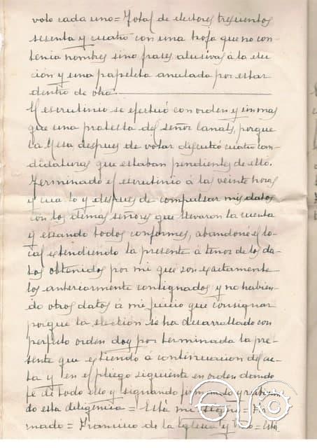 Acta notarial sobre las elecciones locales del 12 de abril de 1931 en Jimena.