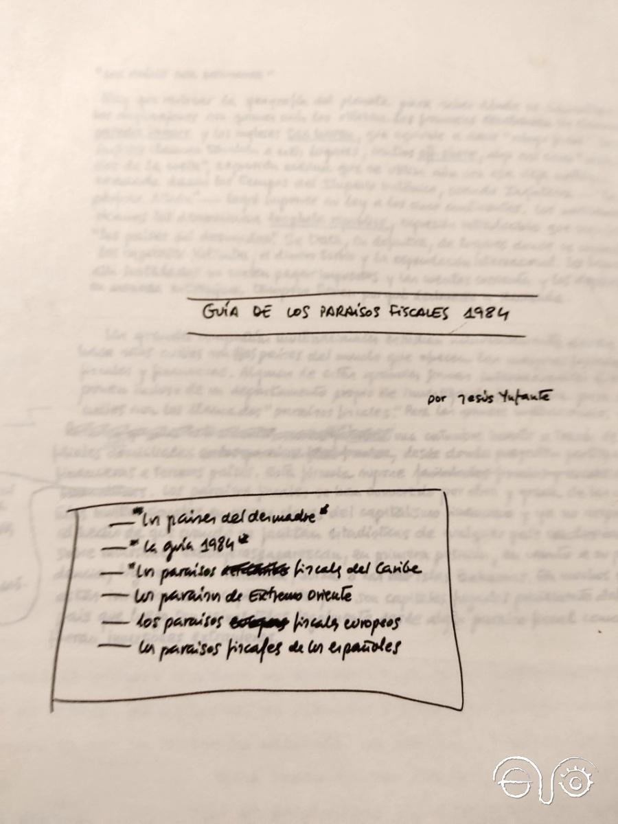 Apuntes de Jesús Ynfante sobre paraísos fiscales (1984)