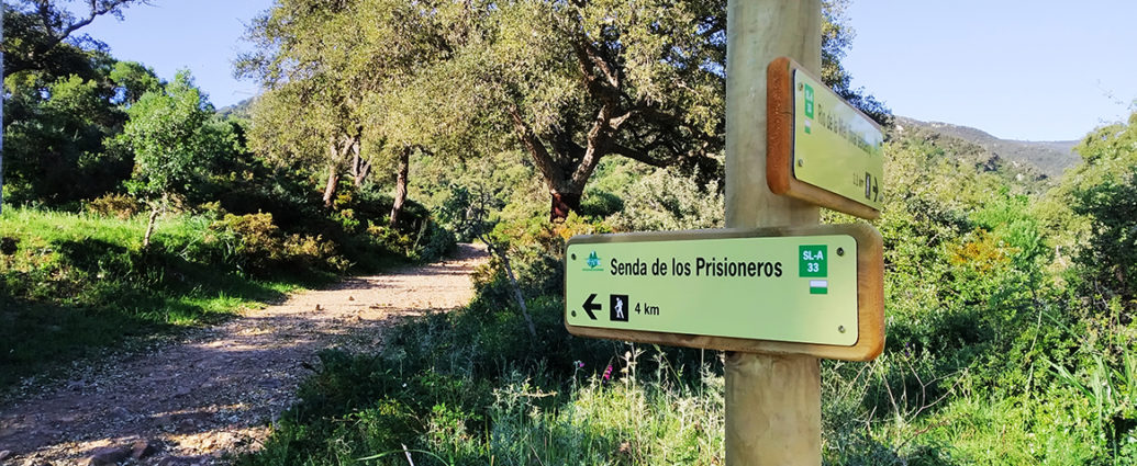 Señalización del Sendero de los Prisioneros.