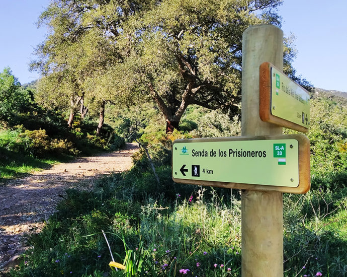 Señalización del Sendero de los Prisioneros.