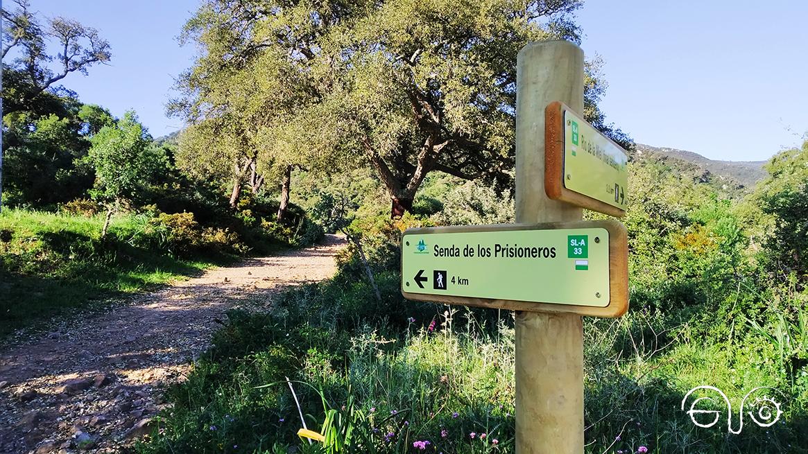 Señalización del Sendero de los Prisioneros.