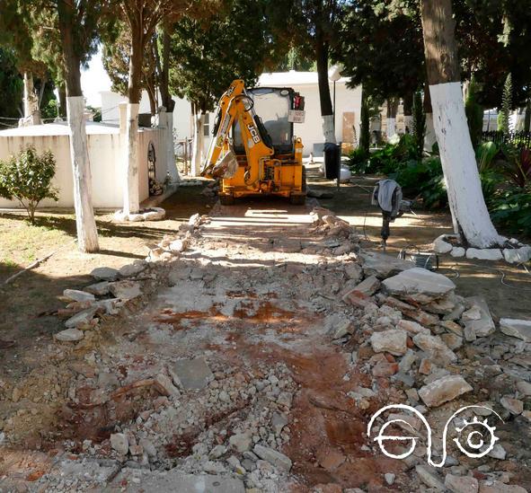 Obras en el cementerio viejo de Algeciras (Foto: wewb municipal).