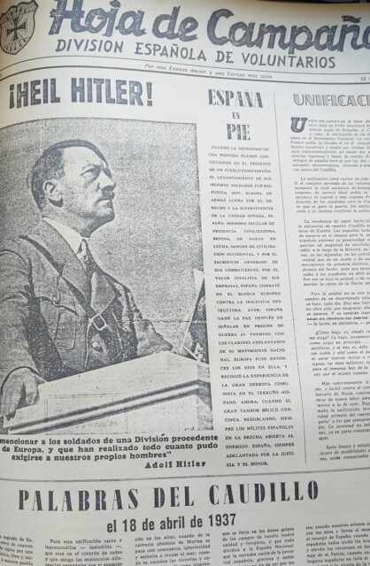 Hitler y Franco ocupaban numerosas páginas.