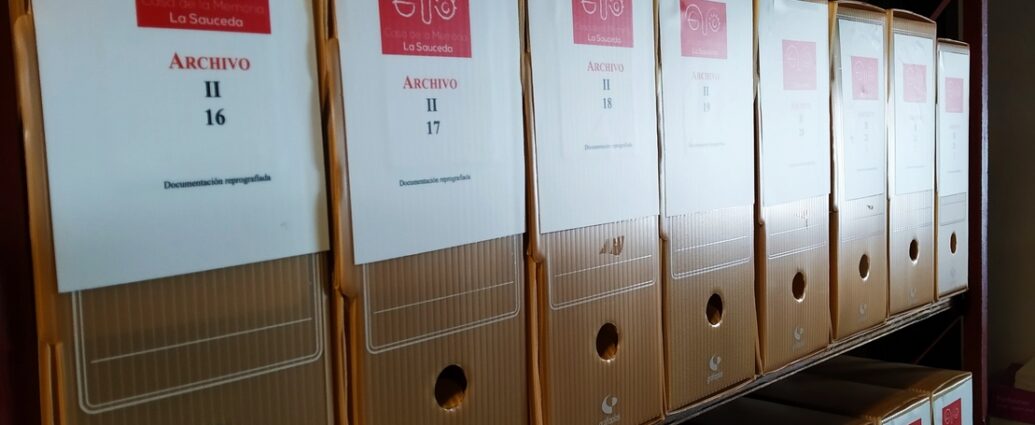 Legajos de la sección de documentación reprografiada del Archivo de la Casa de la Memoria.