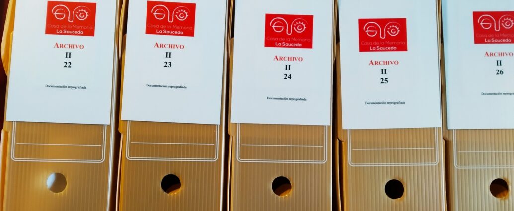 Legajos de la sección de documentación reprografiada del Archivo de la Casa de la Memoria.