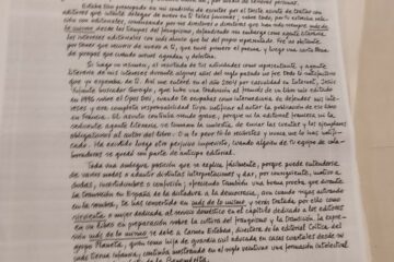 Carta a Raquel.