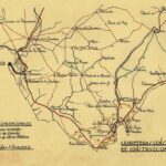 Mapa elaborado por el ejército a principios de los años 40 del siglo pasado en el que se pueden ver las carreteras y carriles que estaban hechos o se estaban haciendo con el trabajo esclavo de los prisioneros.