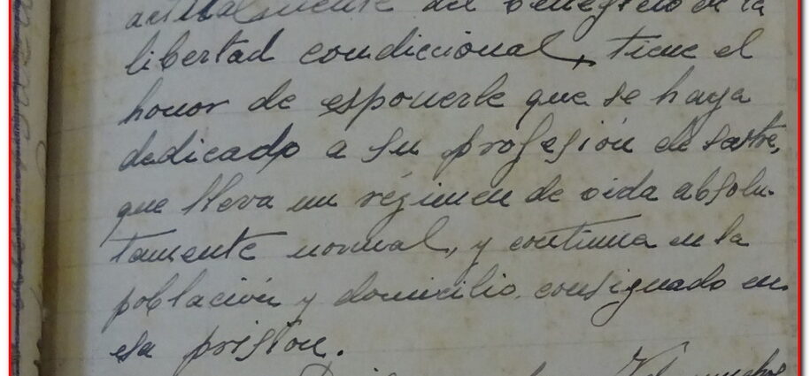 Carta manuscrita de Manuel Barreiro Sánchez, 1940 (AHPC).