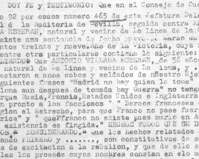 Testimonio de la sentencia, 1941 (AHPC).