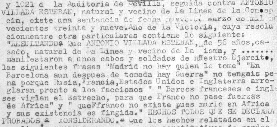 Testimonio de la sentencia, 1941 (AHPC).