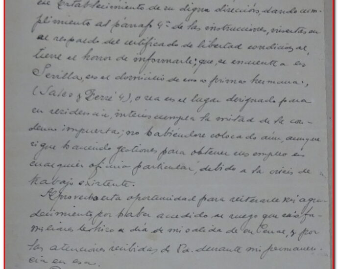 Carta manuscrita de Eduaerdo Asquerino, 1941 (AHPC).