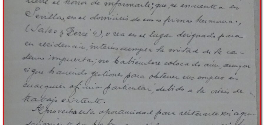 Carta manuscrita de Eduaerdo Asquerino, 1941 (AHPC).