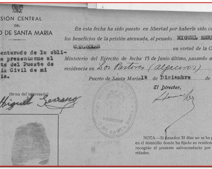 Puesta en libertad condicional, 1941 (AHPC).