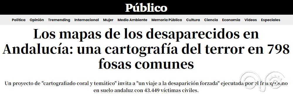 Titular del reportaje de Público.