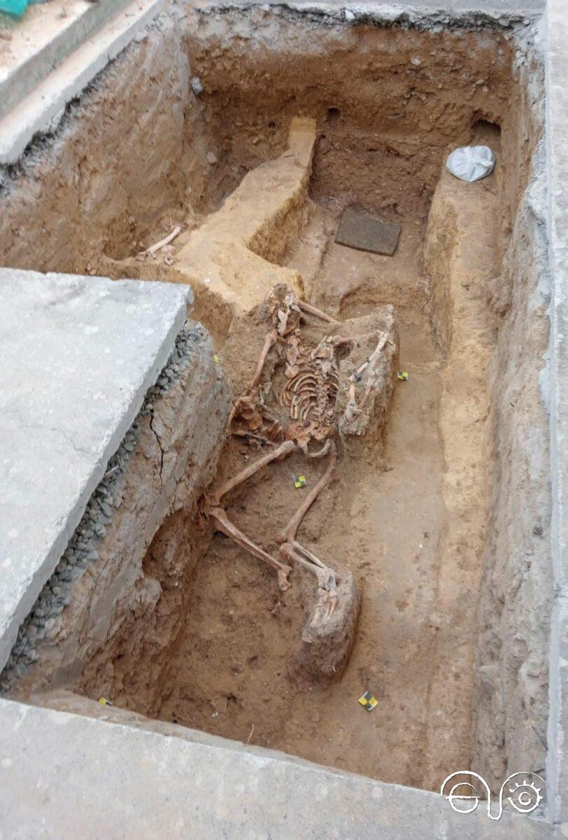 Los retos de la persona fusilada hallados en el cementerio de San Roque.