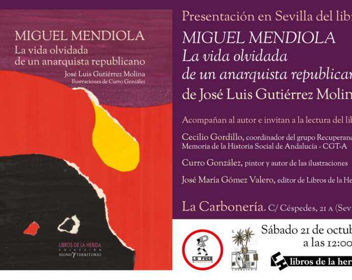 Cartel de la presentación del libro.