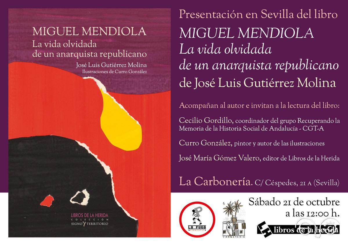 Cartel de la presentación del libro.