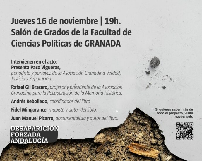 Cartel de la presentación del libro.