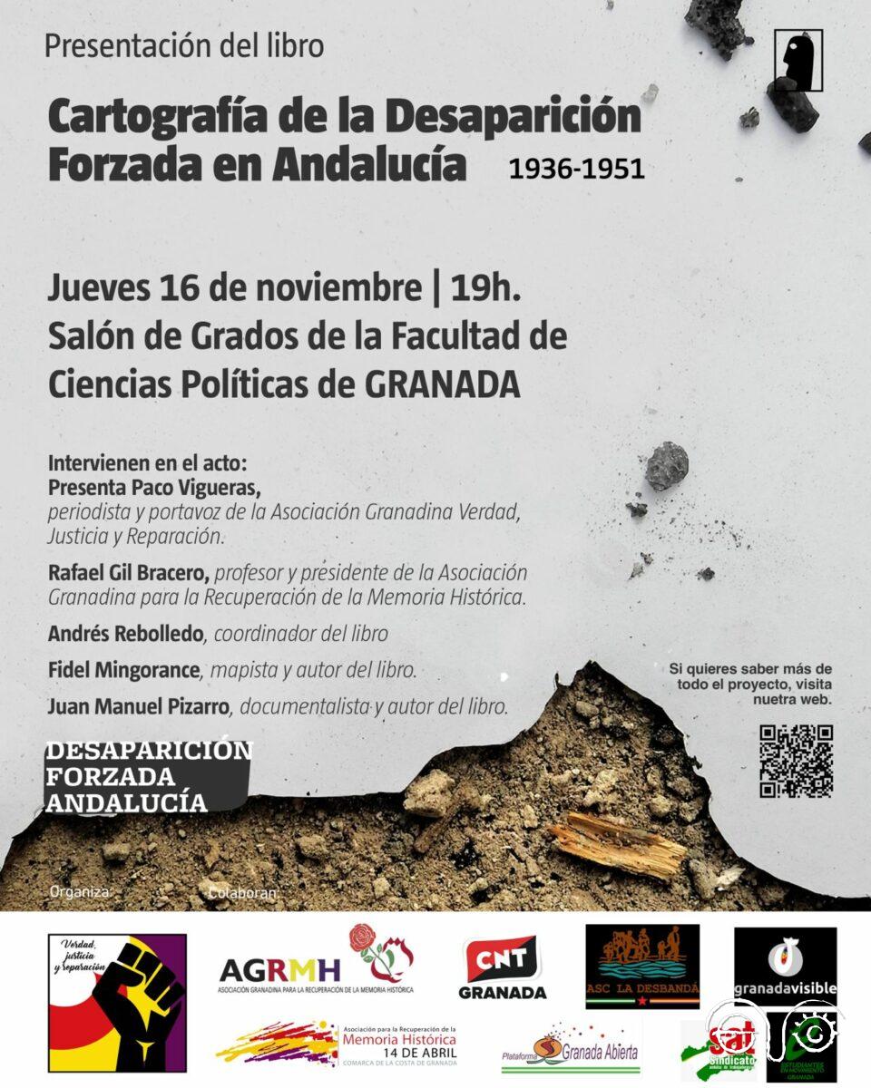 Cartel de la presentación del libro.