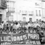 Manifestación en Ubrique en 1978 (Foto: José Gómez).