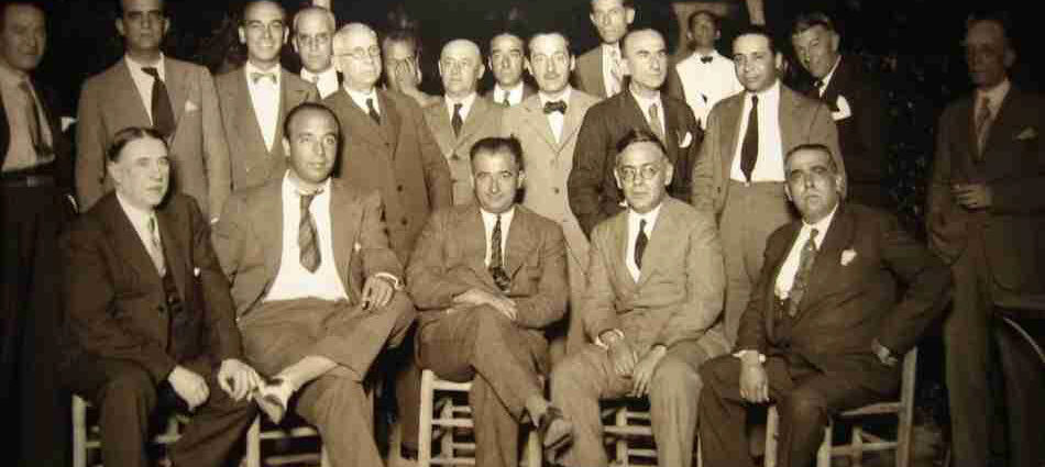 Blas Infante junto a otros dirigentes andalucistas.