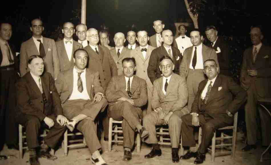 Blas Infante junto a otros dirigentes andalucistas.