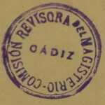 Sello de la Comisión Revisora del Magisterio de la provincia de Cadiz.