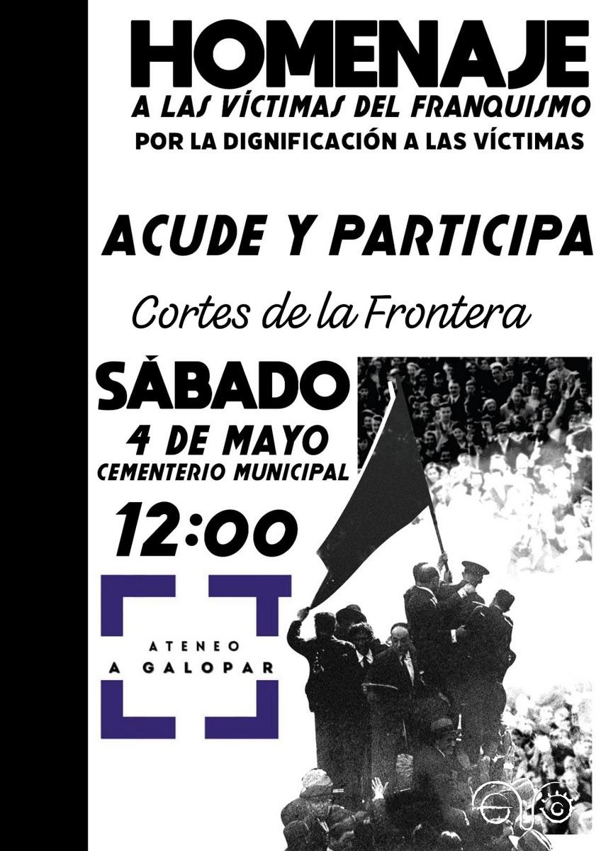 Cartel del homenaje a las víctimas republicanas de Cortes de la Frontera.