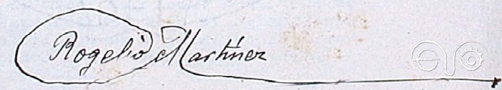 Firma de Rogelio Martínez.