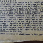 Fallo de la sentencia del consejo de guerra colectivo.