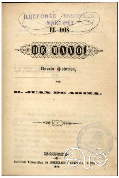 Ex libris del maestro Ildefonso Rabanillo Martínez.