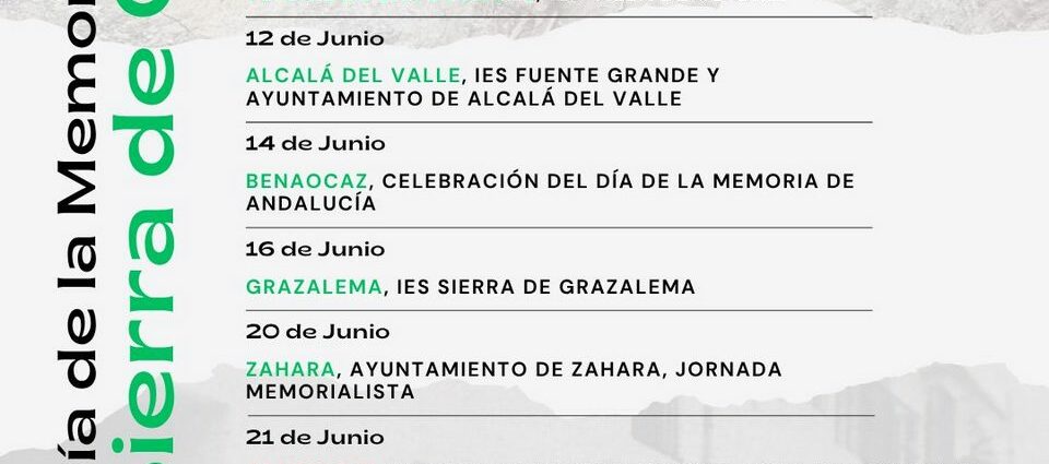 Cartel de las actividades.