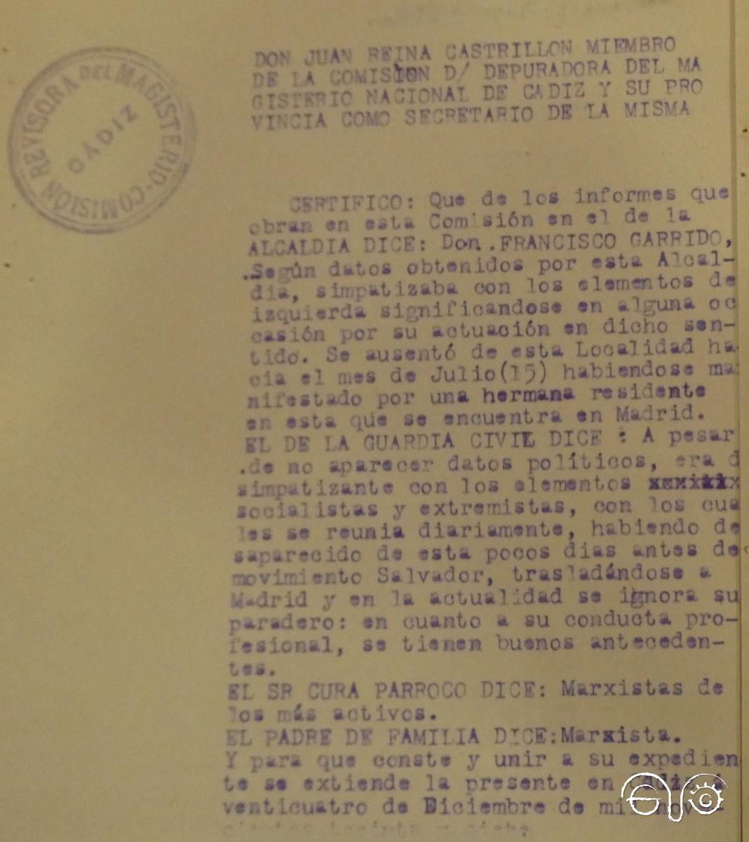 Acta de la Comisión del 24 de diciembre de 1937.