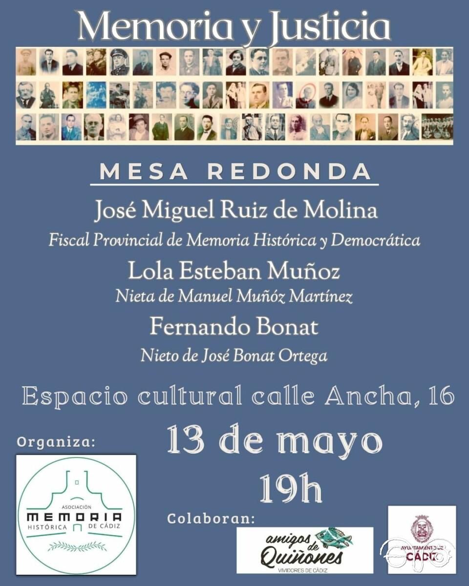 Cartel de la mesa redonda.